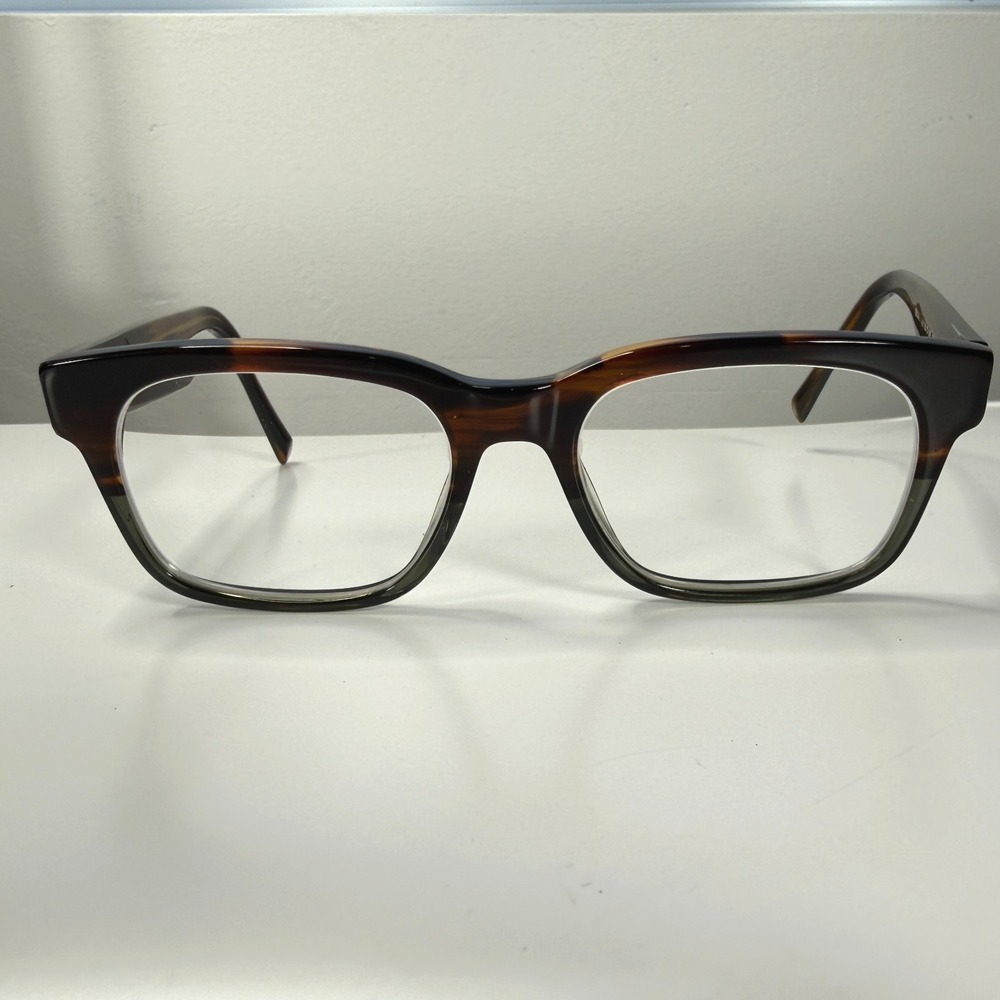 Warby Parker Beckett 705 Eyeglasses 50-17-145 Frames Only‎ Brown Grain Green